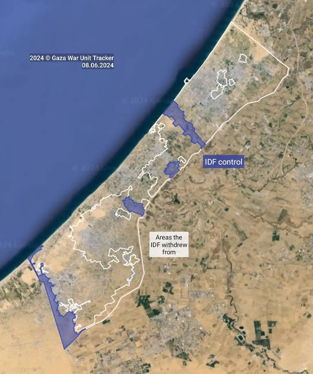 Current IDF positions being held in Gaza